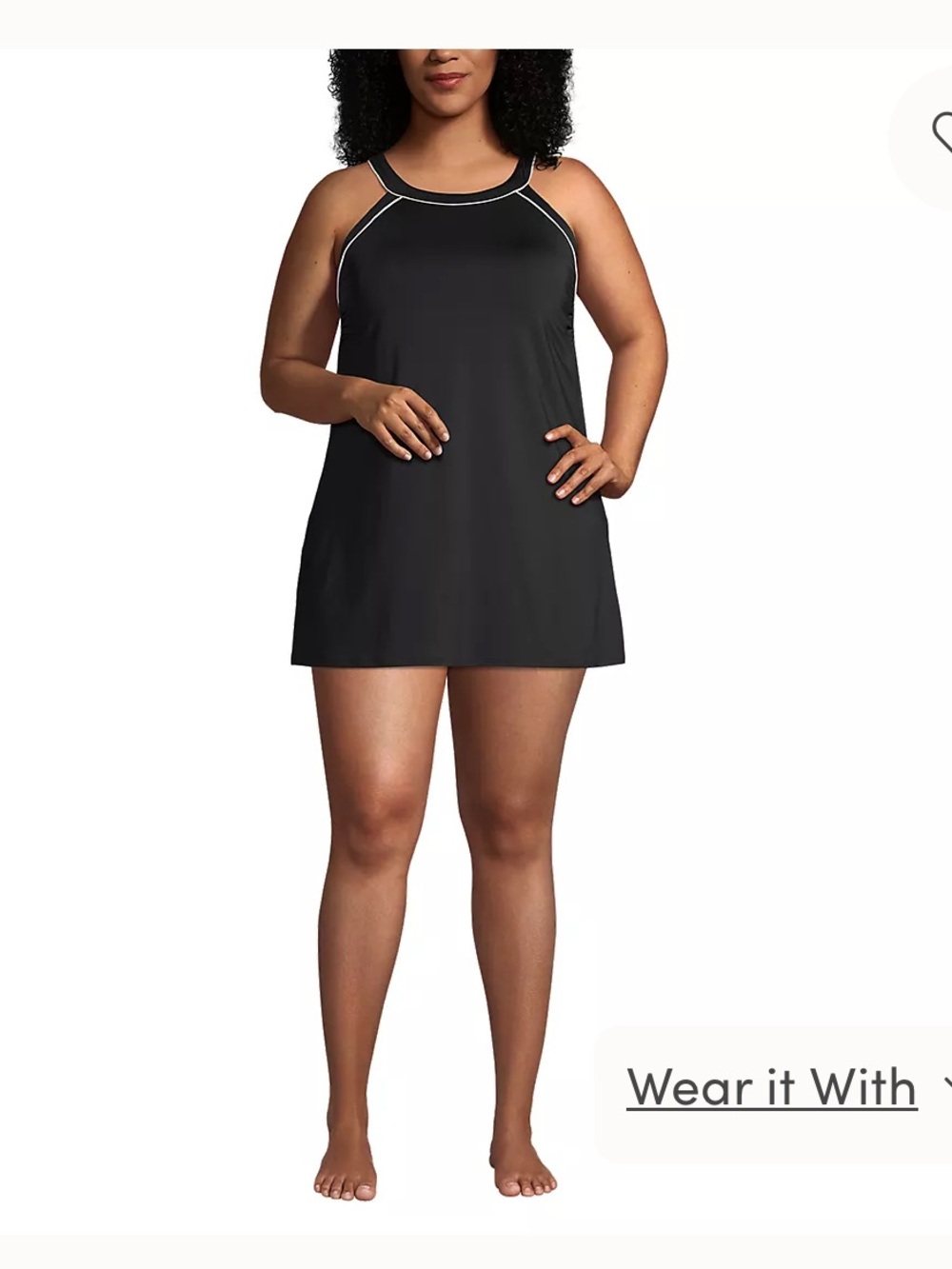 Lands' End Ladies' Black Swim Dress Sz 22W
